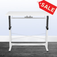 Flash Furniture NAN-JN-21908-WH-GG Height Adjustable (27.25-35.75